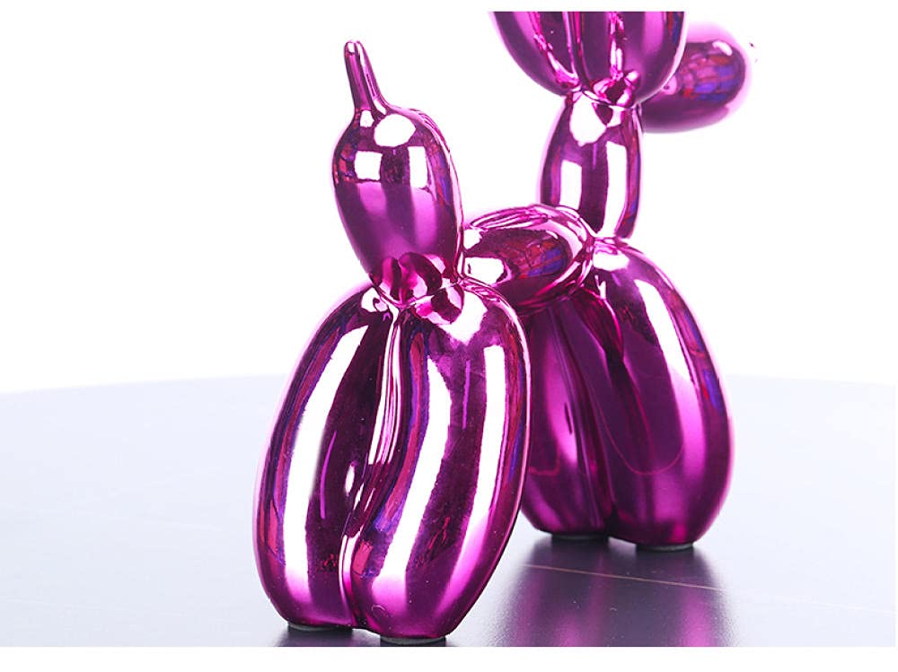 Amazon.co.jp: 像の装飾レジンバルーンドッグスタチュー彫刻動物の装飾